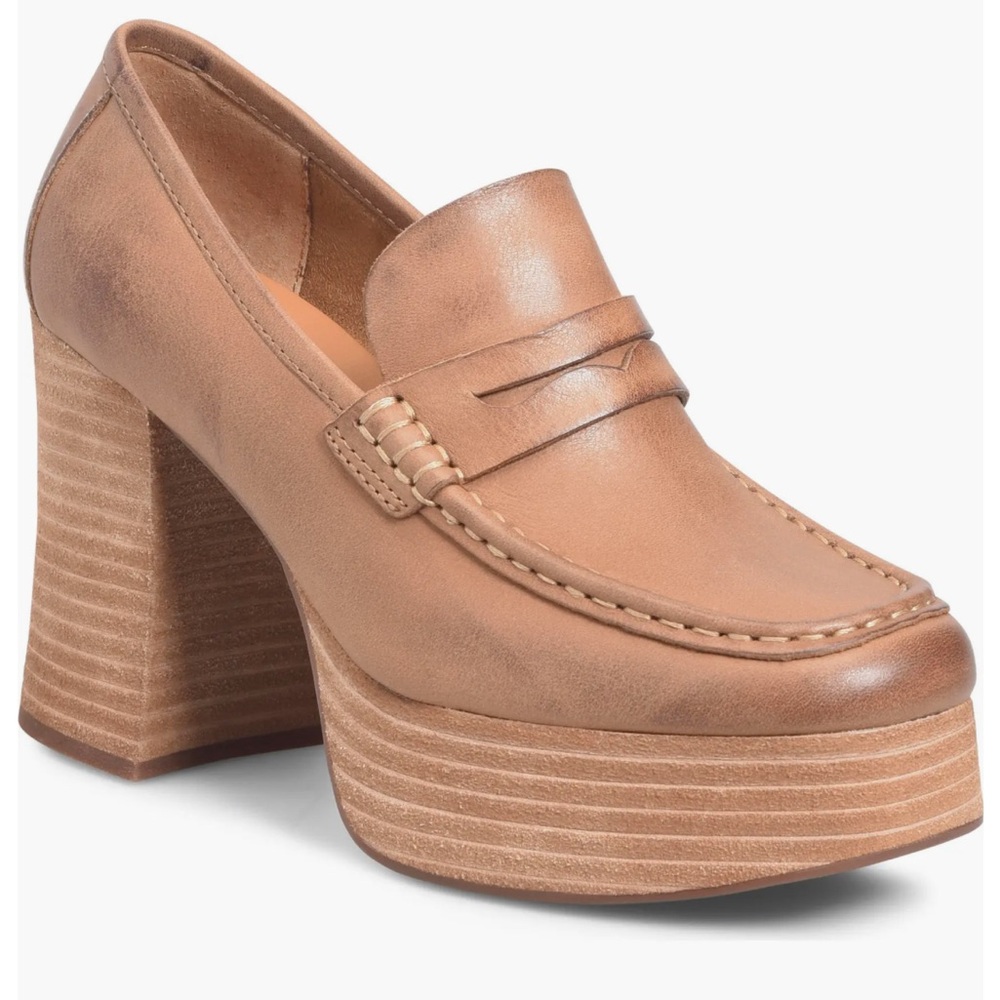 Kork-Ease Barbara Platform Penny Loafer Pump, Size 6.5